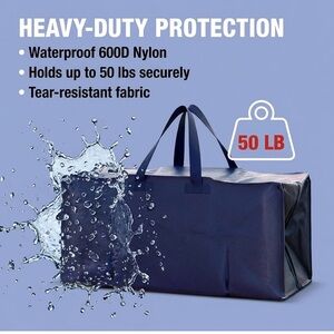 4 Moving /Storage Bags Strong Handles & Zippers Heavy Duty Extra Large